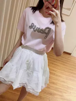 Женская футболка с круглым вырезом и коротким рукавом