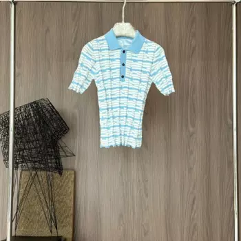 Женская футболка в полоску, с коротким рукавом