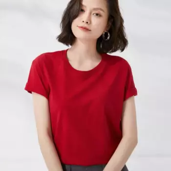 Женская хлопковая футболка с коротким рукавом, черная или белая Повседневная футболка с коротким рукавом, лето 2024