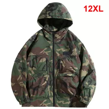 Женская камуфляжная ветровка, размеры до 12XL
