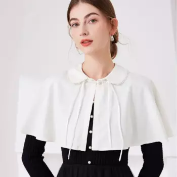 Женская классическая блузка с имитацией воротника, белая винтажная блузка со съемным воротником