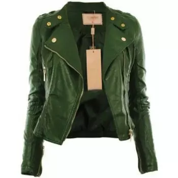 Женская кожаная куртка из натуральной кожи ягненка