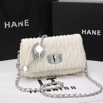 Женская кожаная сумка-Кроссбоди, с цепочкой