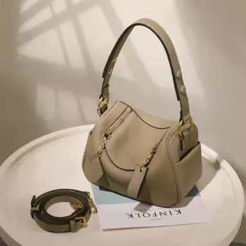 Женская кожаная сумка-Кроссбоди с регулируемым плечом