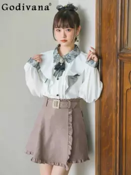 Женская кружевная блузка с открытыми плечами и длинным рукавом