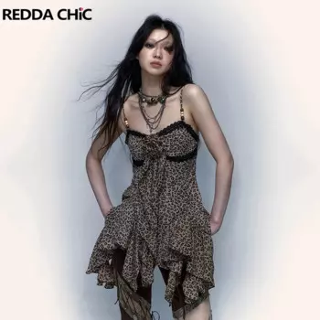 Женская кружевная брошь в стиле ретро ReddaChic 90-х с леопардовым принтом