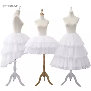 Женская кружевная юбка в стиле «лолита», регулируемая длина