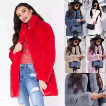 Женская куртка из искусственного кроличьего меха, мягкая Свободная куртка из искусственного меха кролика, 2024