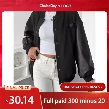 Женская куртка из искусственной кожи с пуговицами и длинным рукавом, новый модный дизайн, Осень-зима, Лоскутная Повседневная куртка из искусственной кожи в рубчик, одежда