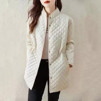 Женская куртка, новинка 2023, Зимняя парка, тонкое свободное пуховое пальто из хлопка, женская одежда, Длинная Верхняя одежда большого размера, куртки с подкладкой