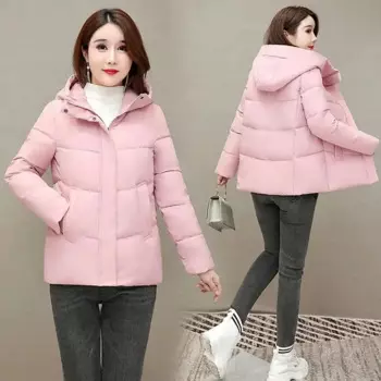 Женская куртка с хлопковой подкладкой, новинка 2023, зимнее пальто, Женское пальто оверсайз стандартной длины, парка, короткая пуховая хлопковая куртка, верхняя одежда с капюшоном