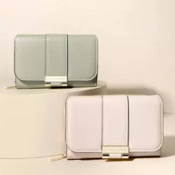 Женская модель, роскошный компактный кошелек с отделением для карт, Женский дорожный клатч, кошелек на молнии с Отделом для монет