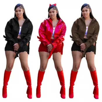 Женская мотоциклетная укороченная куртка из искусственной кожи, однотонное гелевое пальто, осень-зима 2024, новая популярная уличная одежда, верхняя одежда, куртка-бомбер для тренировок