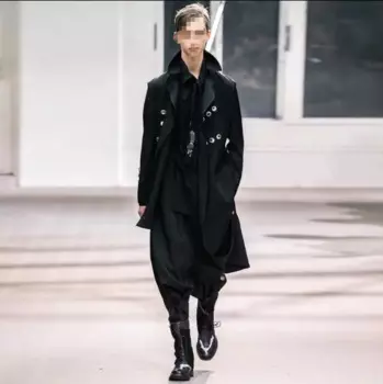 Женская! Мужская ветровка, Повседневная стильная подиумная длинная свободная куртка на заказ.