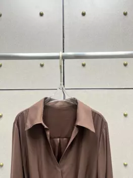 Женская одежда 2024, модное асимметричное платье-рубашка, весна-лето, новинка 0502