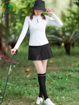 Женская одежда для гольфа на осень и зиму, белая, облегающая Спортивная быстросохнущая короткая юбка с длинными рукавами, Женский костюм с бальным Джерси