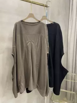 Женская одежда из нейтральной шерсти, вязаный Свободный пуловер в стиле пэчворк с широкими полями без рукавов, топ, футболка большого размера