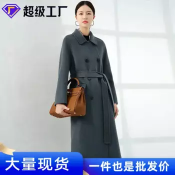 Женская одежда из верблюжьего бархата ручная работа Двусторонняя кашемировая Женская шерстяная длинная универсальная куртка