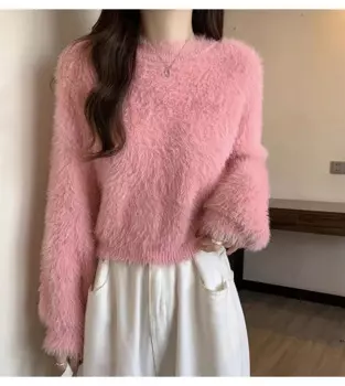 Женская одежда Свободный укороченный свитер No.2