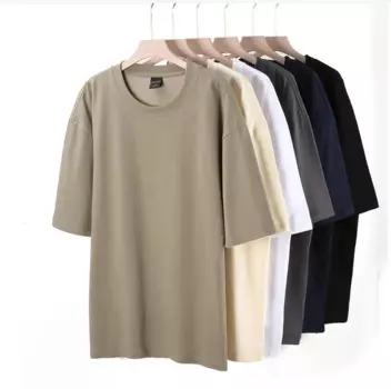 Женская однотонная свободная футболка с коротким рукавом 4 6 8