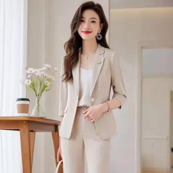 Женская Офисная Рабочая одежда, костюмы для женщин, деловые профессиональные блейзеры с брюками и куртками, пальто, брючные костюмы, брючные комплекты