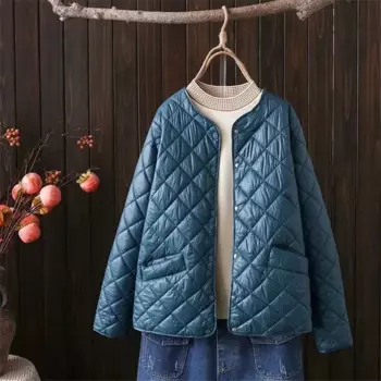 Женская парка, осенне-зимняя теплая стильная стеганая куртка, легкая короткая пуховая хлопковая куртка, женская черная, красная верхняя одежда