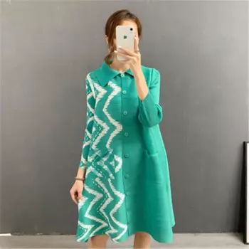 Женская плиссированная куртка Miyake, Новый Повседневный Яркий кардиган в стиле ретро, ветровка в Корейском стиле, одежда для весны и осени
