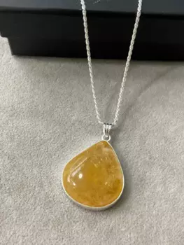 Женская подвеска, натуральная , Балтийский необработанный янтарь, огромная подвеска из янтаря, подвеска из серебра 925 пробы