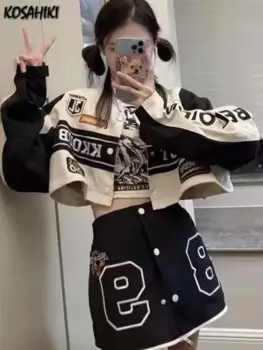 Женская Повседневная куртка-бомбер на молнии с принтом