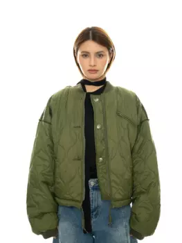 Женская Повседневная однотонная Свободная куртка на осень и зиму