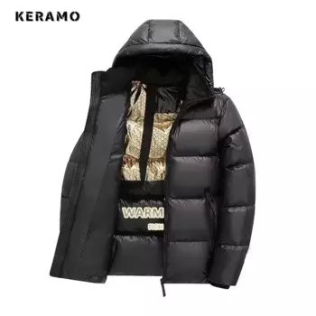 Женская повседневная офисная женская свободная парка с длинным рукавом, однобортная черная куртка 2024, зимняя мода, теплое роскошное шикарное пальто с капюшоном