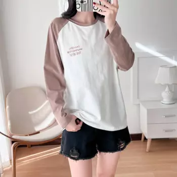 Женская Повседневная рубашка для беременных Одежда для беременных топы для кормящих мам футболка для грудного вскармливания для беременных однотонная хлопковая Футболка с принтом