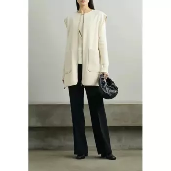 Женская простая куртка TT, модная верхняя одежда из смеси овечьей шерсти, фетровая осенняя куртка на молнии