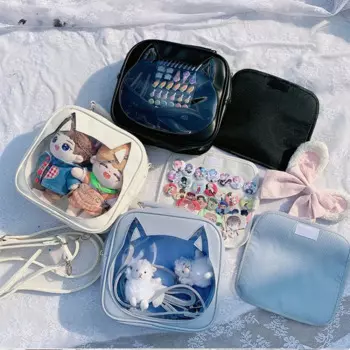 Женская прозрачная Сумка-Кроссбоди, с кошкой