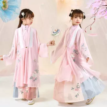 Женская Ретро Юбка Hanfu традиционного китайского стиля Hanfu с милым рисунком животных, детская юбка для выступления, костюм C164