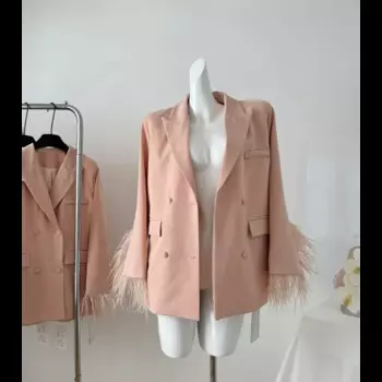 Женская розовая Зимняя куртка с длинным рукавом, модная дизайнерская элегантная винтажная Свободная Повседневная шикарная Женская куртка во французском стиле, верхняя одежда
