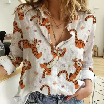 Женская рубашка с длинным рукавом, на пуговицах, Y2k