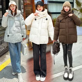 Женская Стеганая куртка новинка зима 2024 стильная теплая куртка на молнии с капюшоном Женская куртка Повседневная зимняя одежда пальто