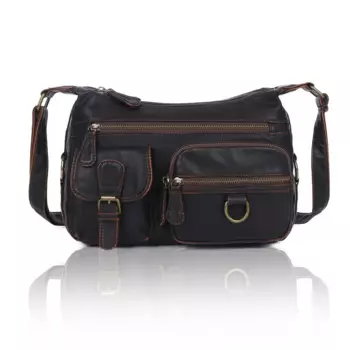 Женская сумка через плечо Angelkiss из искусственной кожи с несколькими карманами, моющаяся сумка, модная большая сумка, повседневные сумки, сумка-тоут, кошелек на плечо