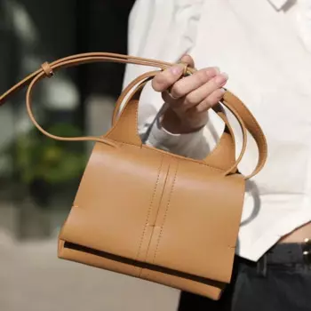 Женская сумка на одно плечо, из натуральной кожи