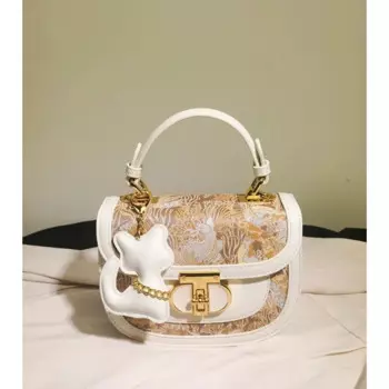 Женская сумка Shiling, ручная сумка через плечо, модная женская универсальная сумка на застежке, роскошная белая