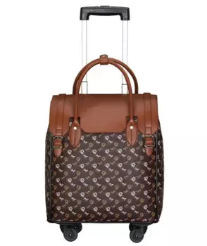 Женская сумка-тележка из ПУ кожи для путешествий, сумка для ручной клади, сумка для багажа на колесах, Женский чемодан для кабины, сумка для путешествий на колесах