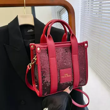 Женская сумка-тоут из ПУ кожи, на молнии