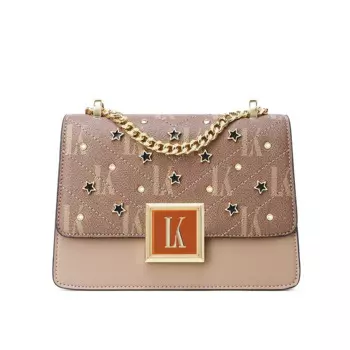 Женская сумка-тоут на одной цепочке, с заклепками