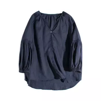 Женская свободная футболка с V-образным вырезом