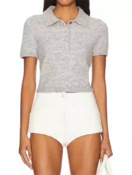 Женская трикотажная футболка с коротким рукавом, ярко-серого цвета