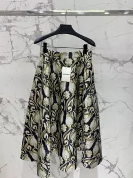 Женская винтажная Юбка-миди с цветочным принтом