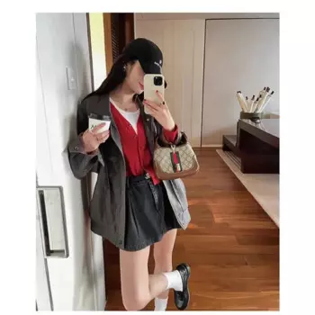 Женская винтажная куртка из искусственной кожи, модная уличная одежда, пальто большого размера в американском стиле, повседневная женская повседневная свободная куртка из искусственной кожи, одежда