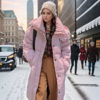 Женская зимняя куртка 2024, Зимняя женская хлопковая куртка, женская утепленная длинная парка с капюшоном, пальто, женская одежда