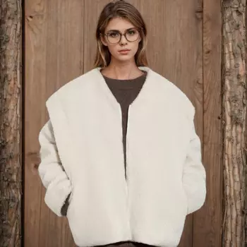 Женская зимняя куртка Talenza с V-образным вырезом, толстый кардиган на молнии, хлопковая парка с карманами, однотонная женская хлопковая куртка с длинным рукавом